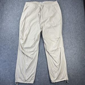 Obey Pants Mens 32x28 Beige Relaxed Fit Drawstring Waist Lightweight Casual